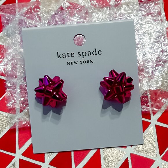 NWT Kate Spade Holiday Bow Stud Earrings - Picture 9 of 16